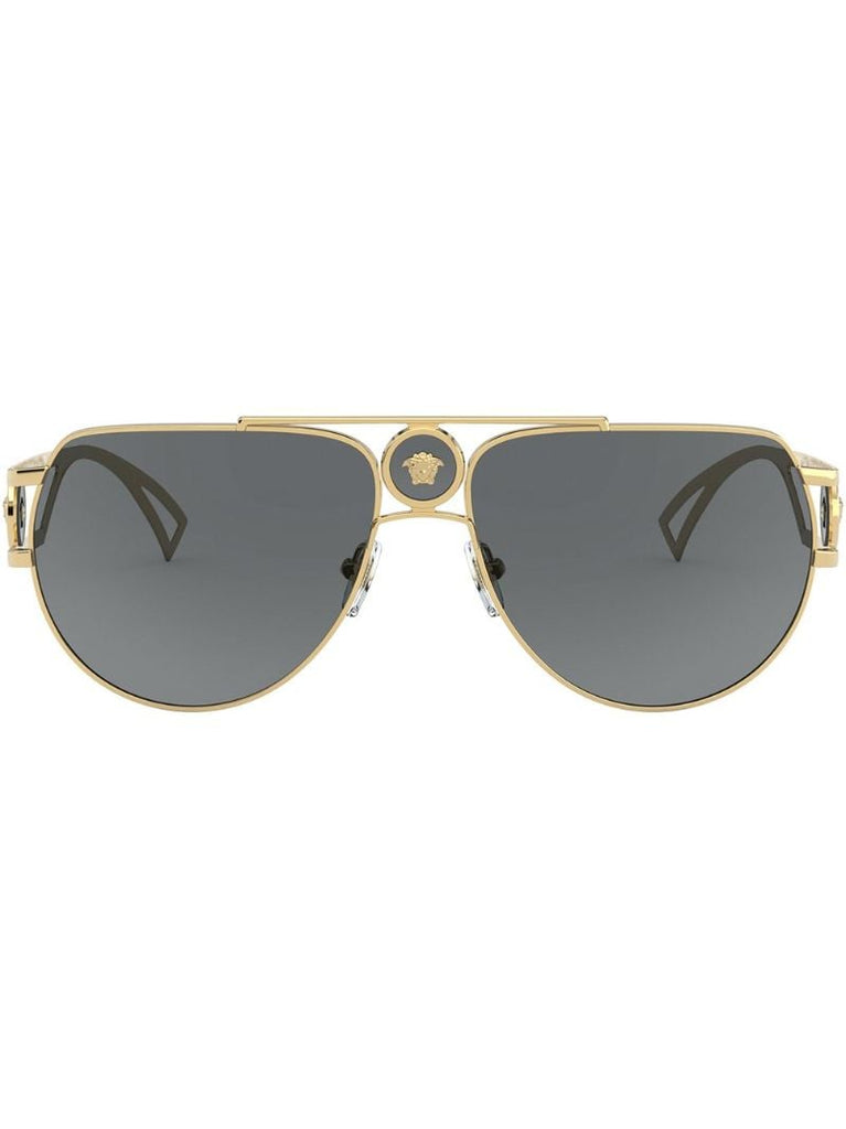Gold-tone Medusa Pilot Sunglasses