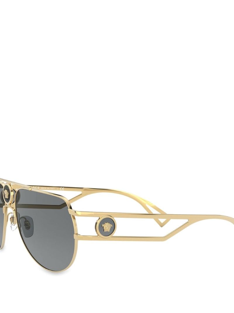 Gold-tone Medusa Pilot Sunglasses