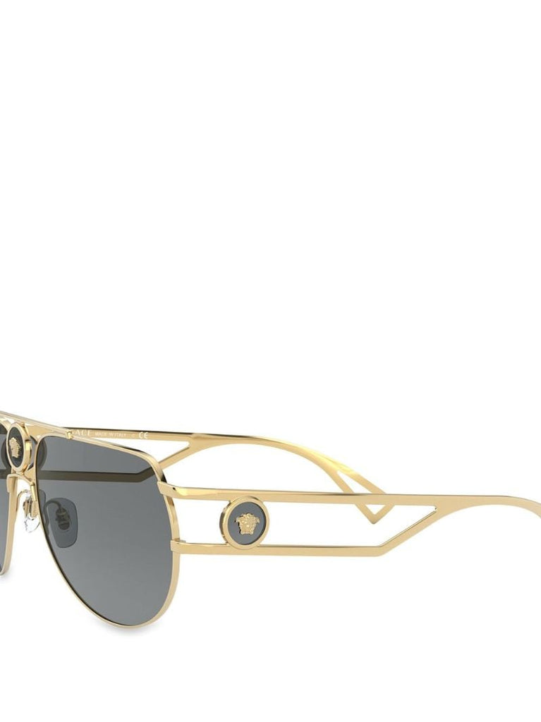 Gold-tone Medusa Pilot Sunglasses