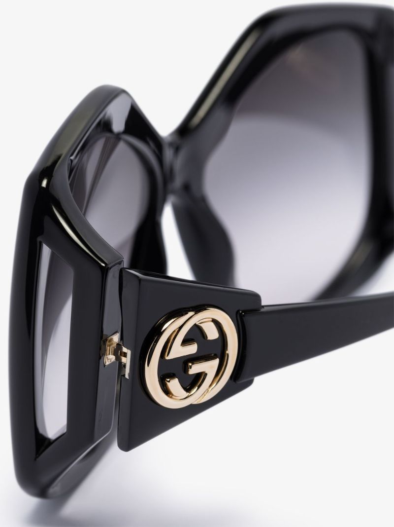 Black Fork Square Sunglasses