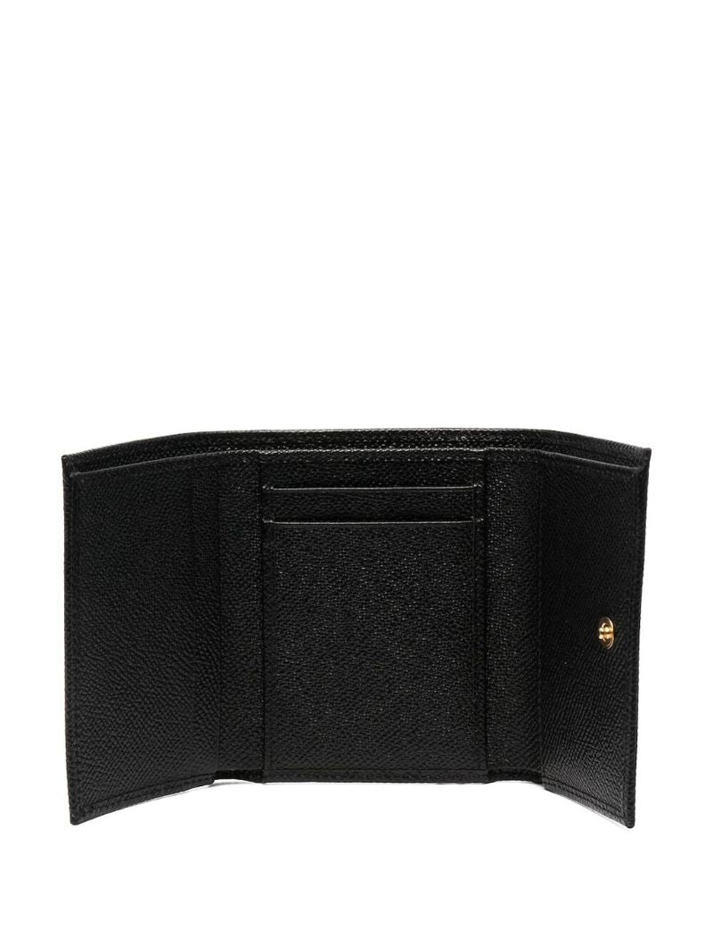 Black Dauphine Leather Wallet
