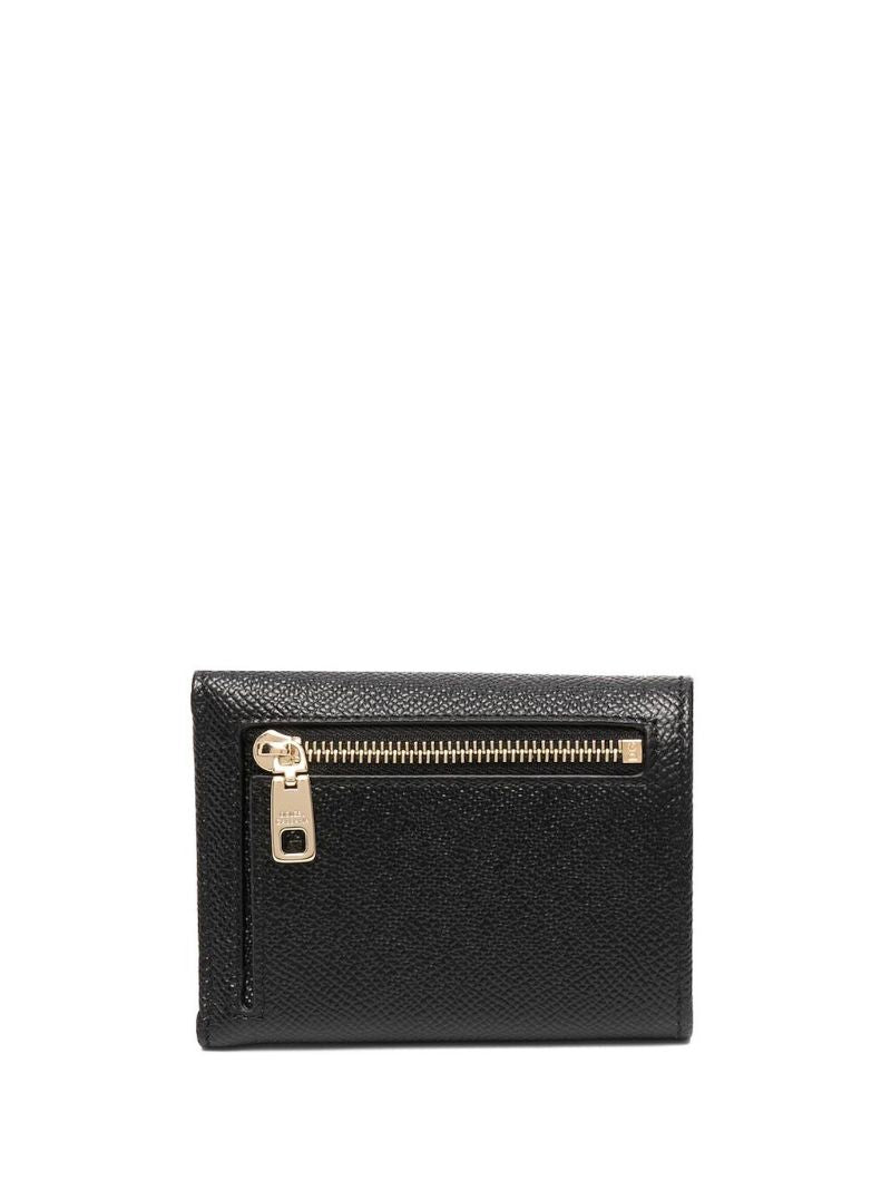 Black Dauphine Leather Wallet