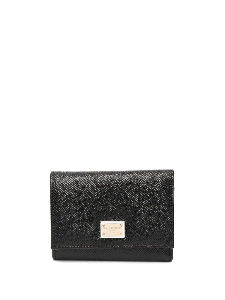 Black Dauphine Leather Wallet