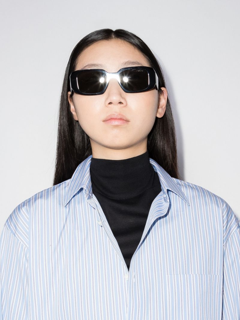 Black Rectangle Frame Sunglasses