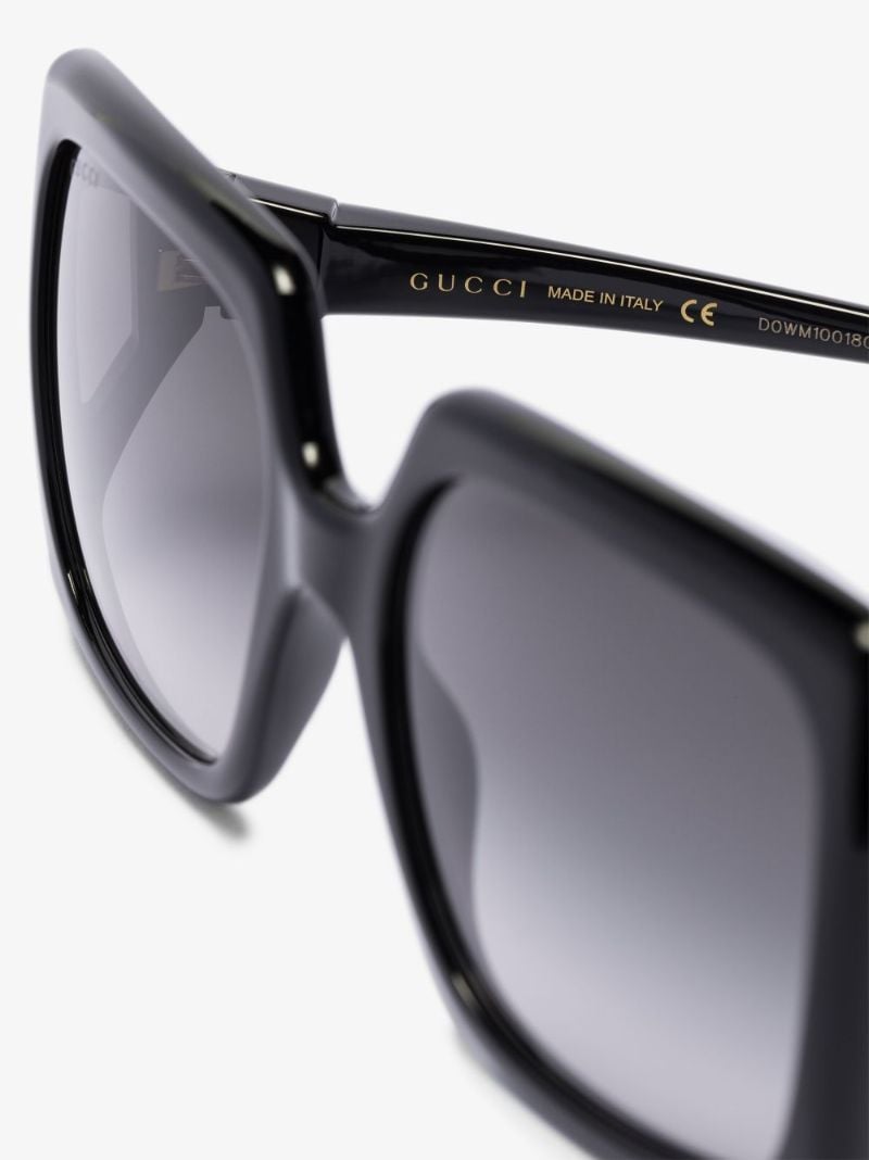 Black Gg Square Frame Sunglasses