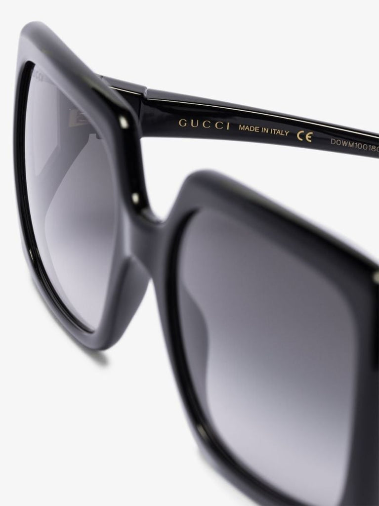 Black Gg Square Frame Sunglasses