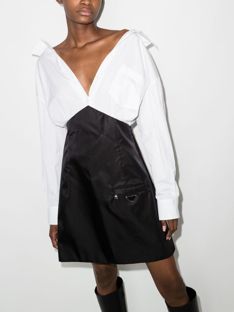 Off-the-shoulder Shirt Dress