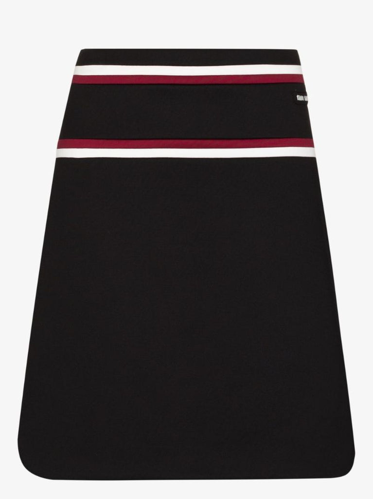 Striped Waistband A-line Skirt