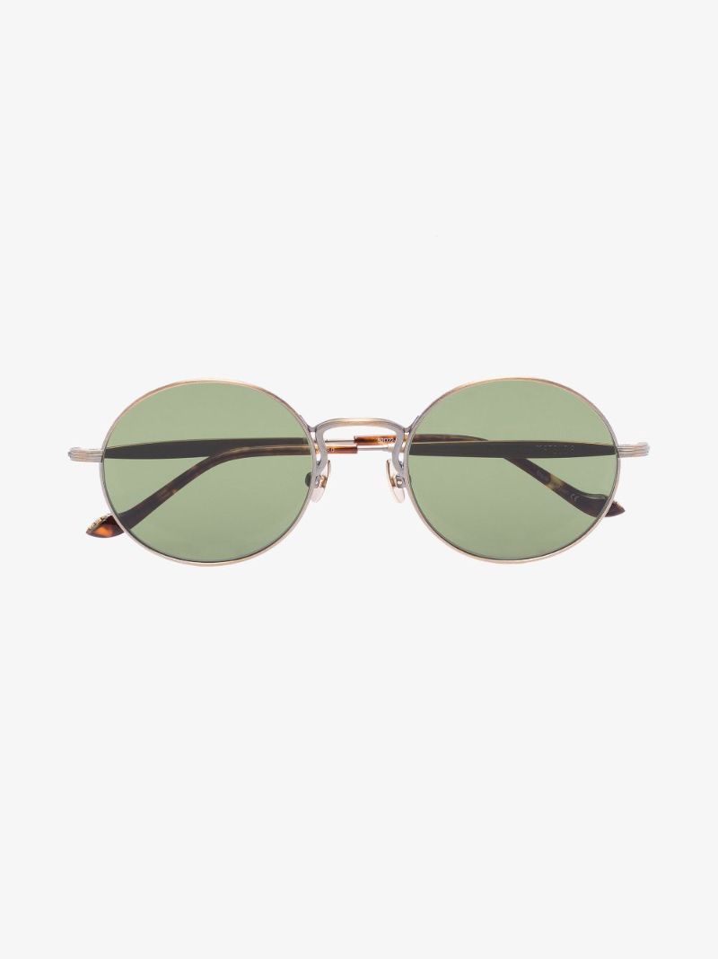 Antique Gold Tone Matsuda 2809h-v2 Round Sunglasses