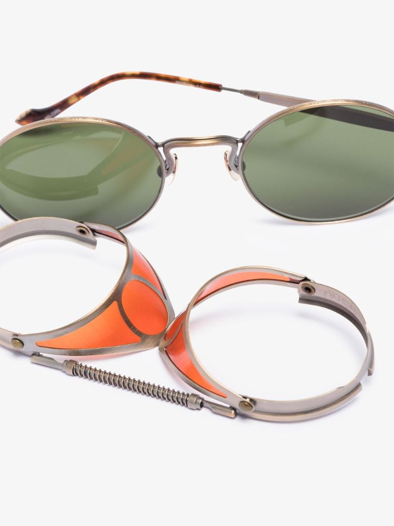 Antique Gold Tone Matsuda 2809h-v2 Round Sunglasses