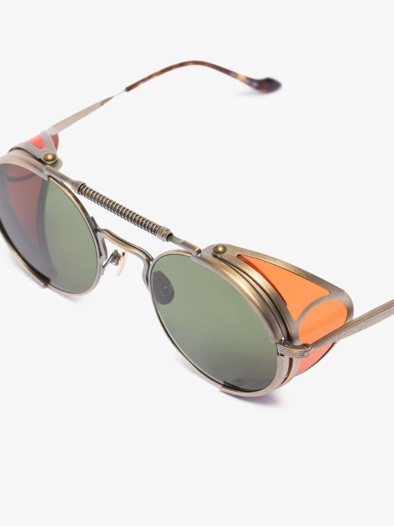 Antique Gold Tone Matsuda 2809h-v2 Round Sunglasses