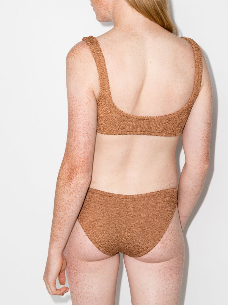 Brown Xandra Crinkle Bikini