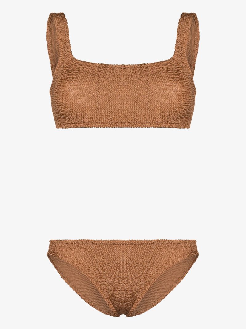 Brown Xandra Crinkle Bikini