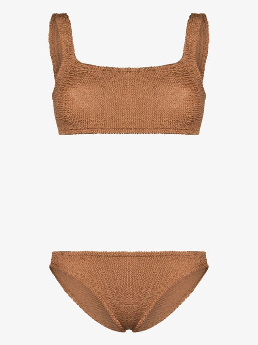 Brown Xandra Crinkle Bikini