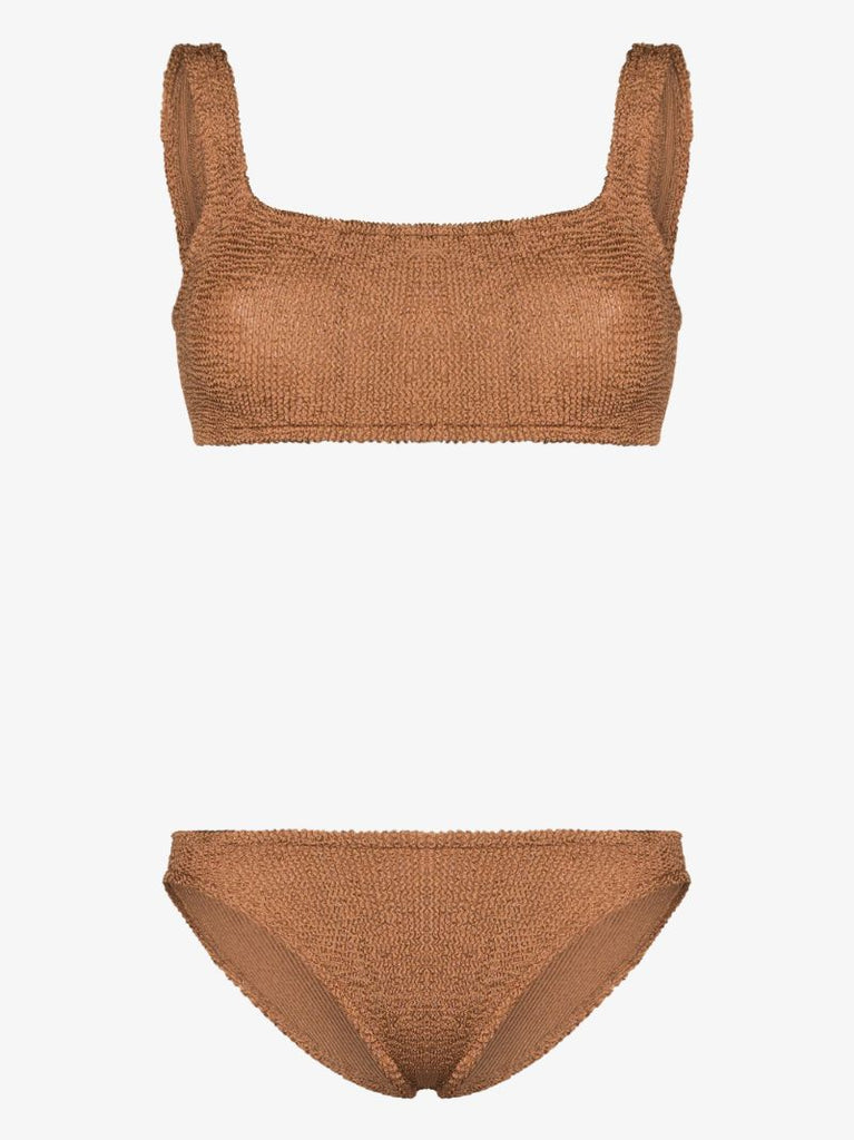 Brown Xandra Crinkle Bikini