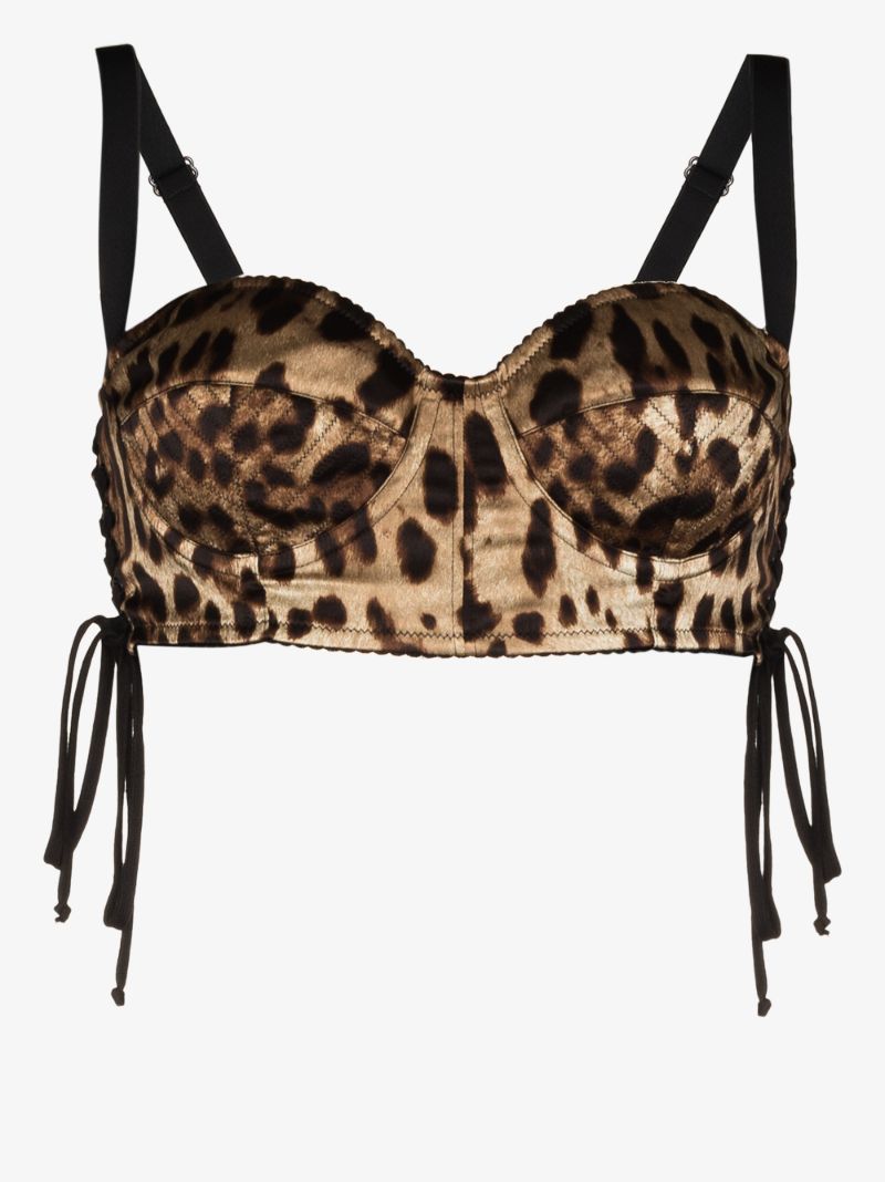 Leopard Print Silk Bralette