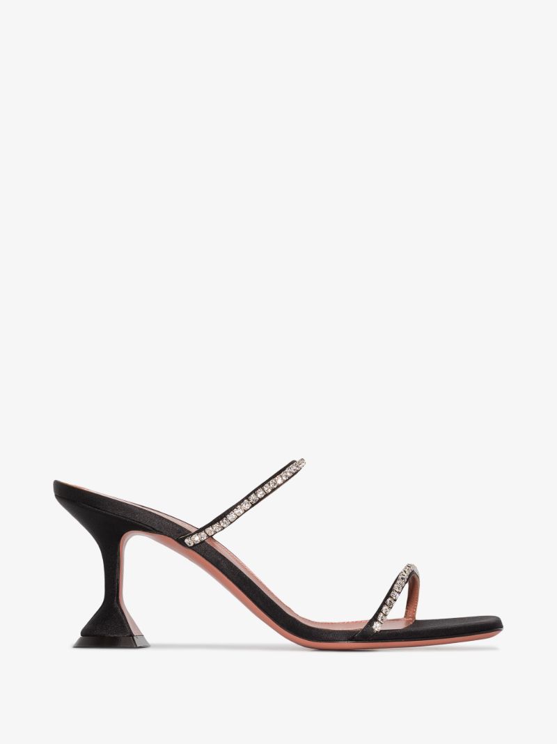 Black Gilda 70 Crystal Sandals