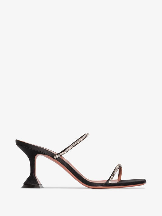 Black Gilda 70 Crystal Sandals
