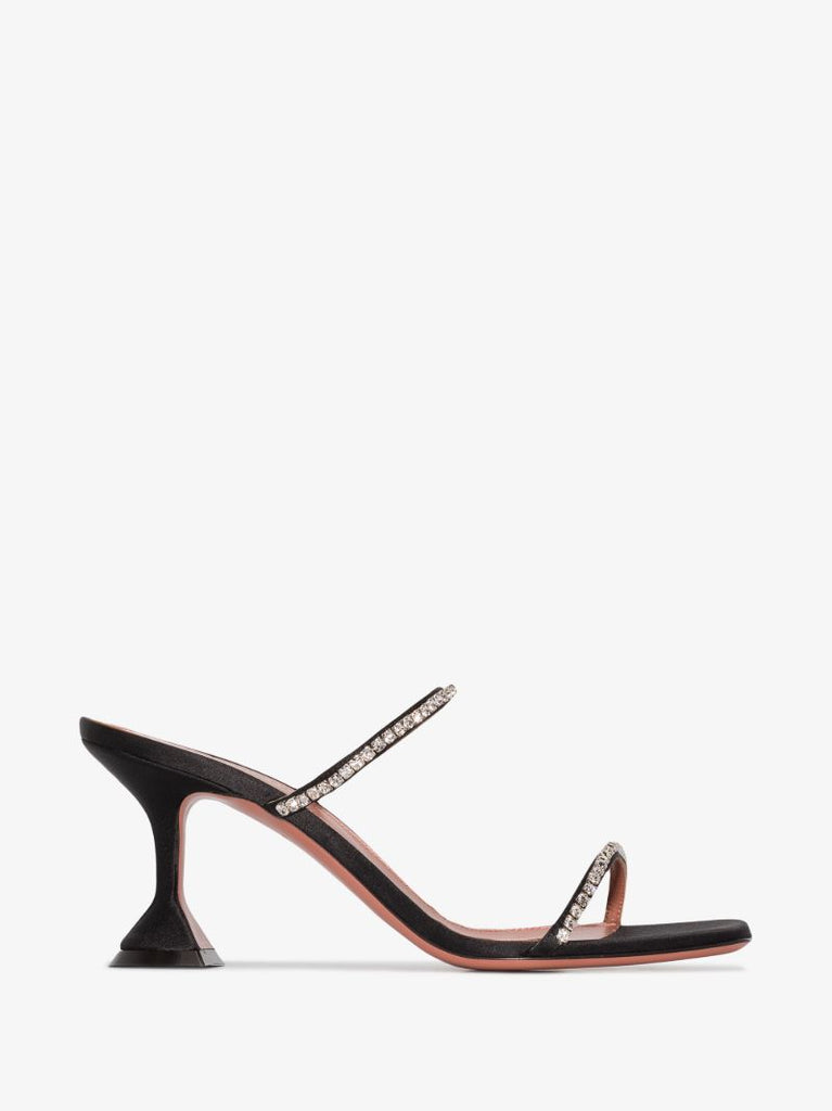 Black Gilda 70 Crystal Sandals