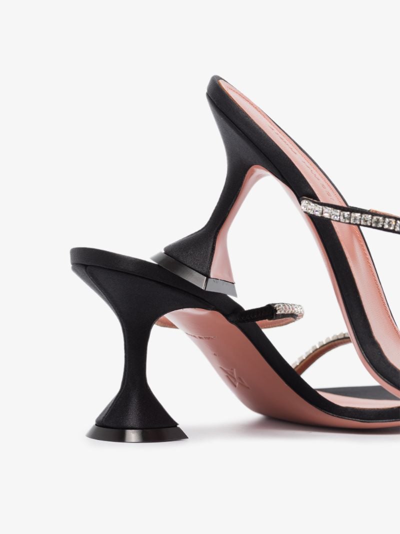 Black Gilda 70 Crystal Sandals