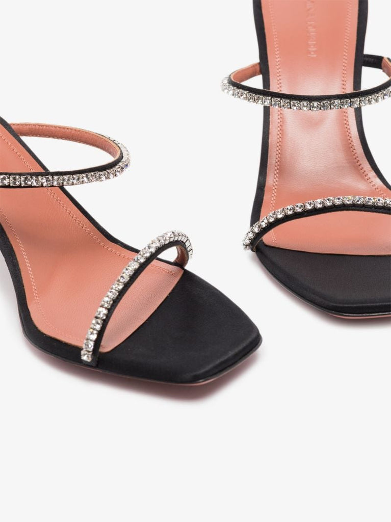 Black Gilda 70 Crystal Sandals
