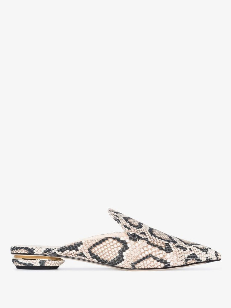 Beya Snake Print Mule Pumps