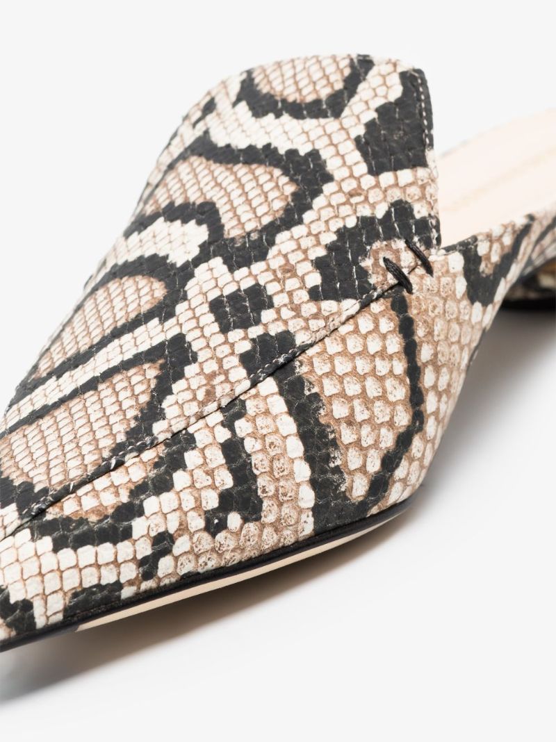 Beya Snake Print Mule Pumps