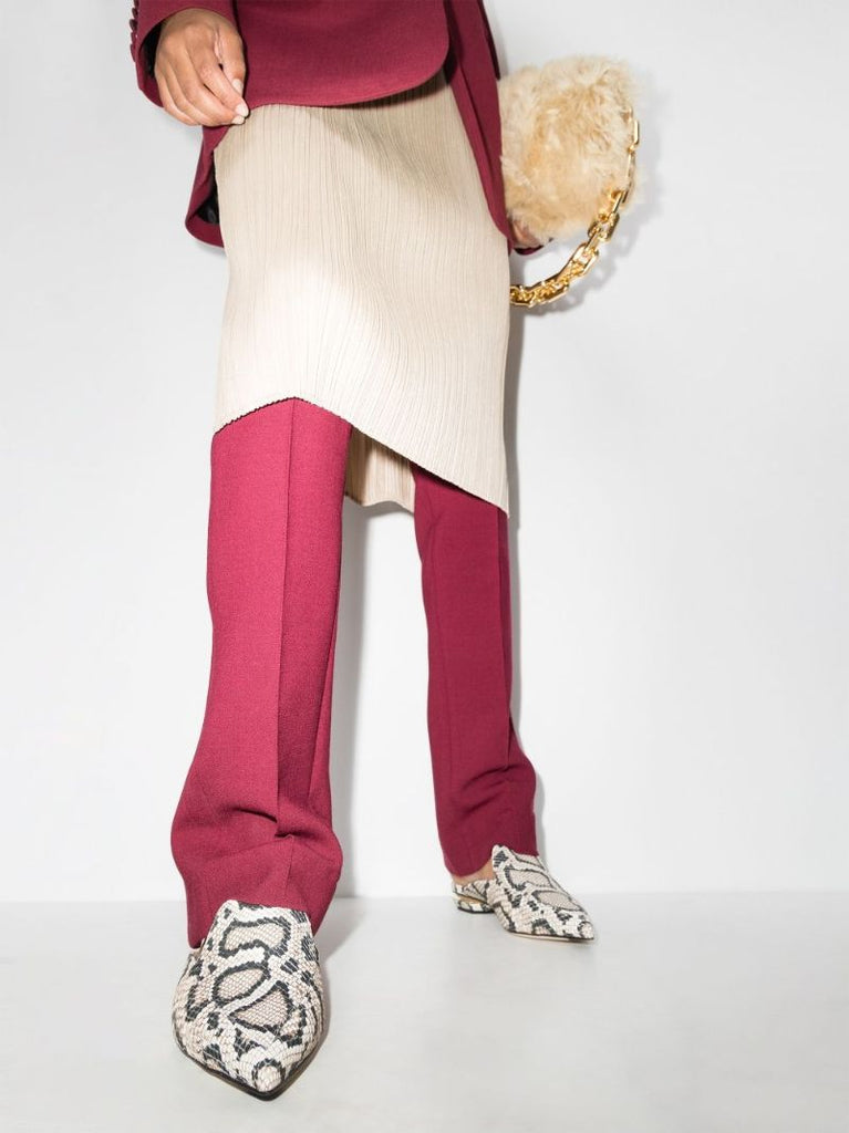 Beya Snake Print Mule Pumps