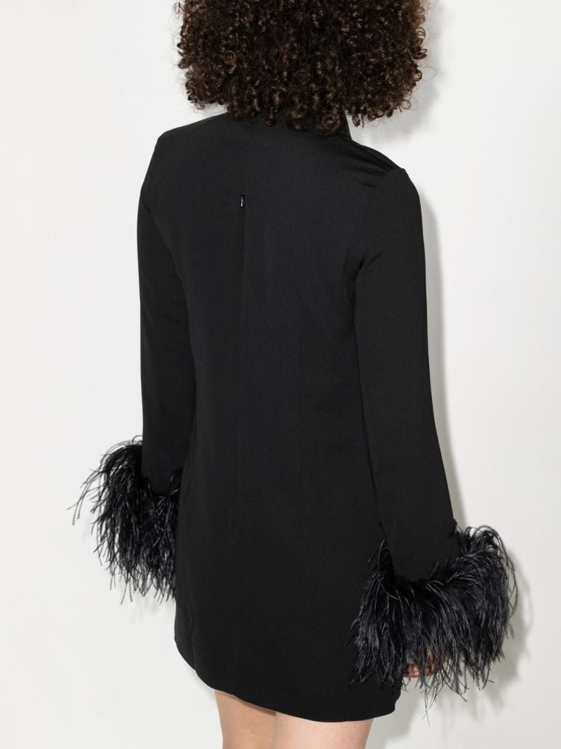 Michelle Feather Trim Mini Dress