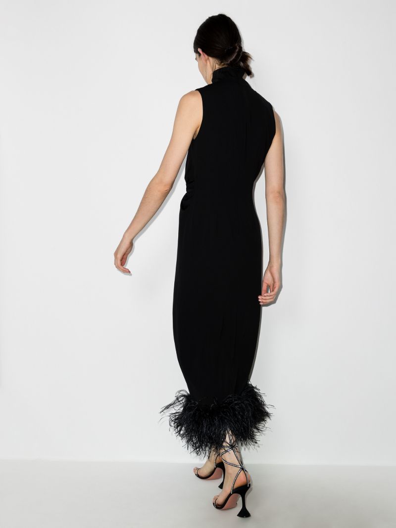 Maika Feather Trim Dress