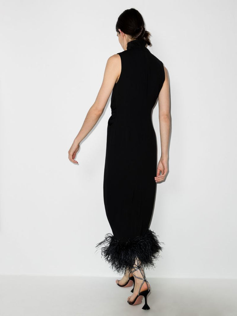 Maika Feather Trim Dress