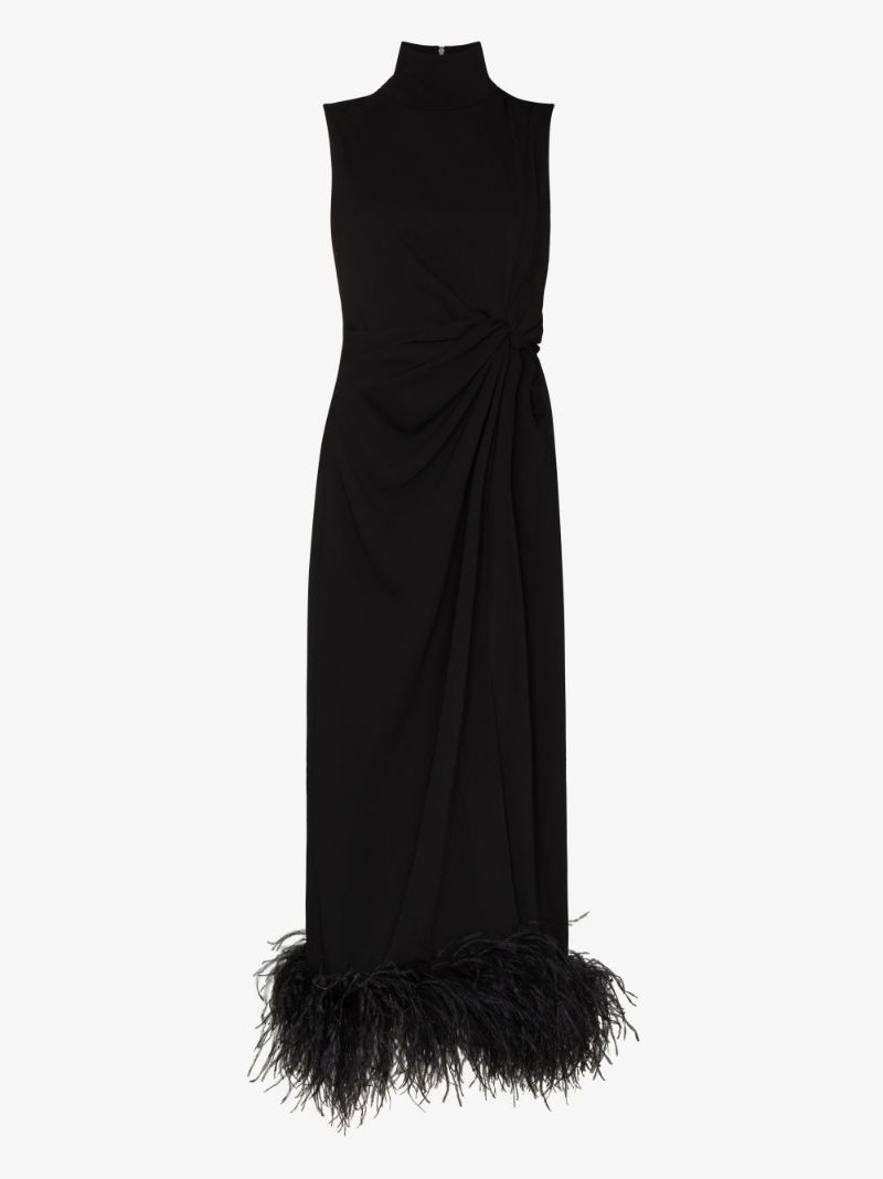Maika Feather Trim Dress
