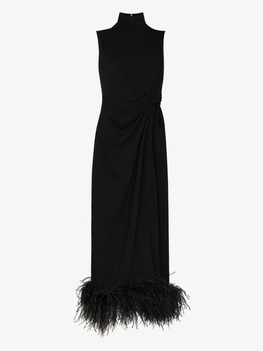 Maika Feather Trim Dress