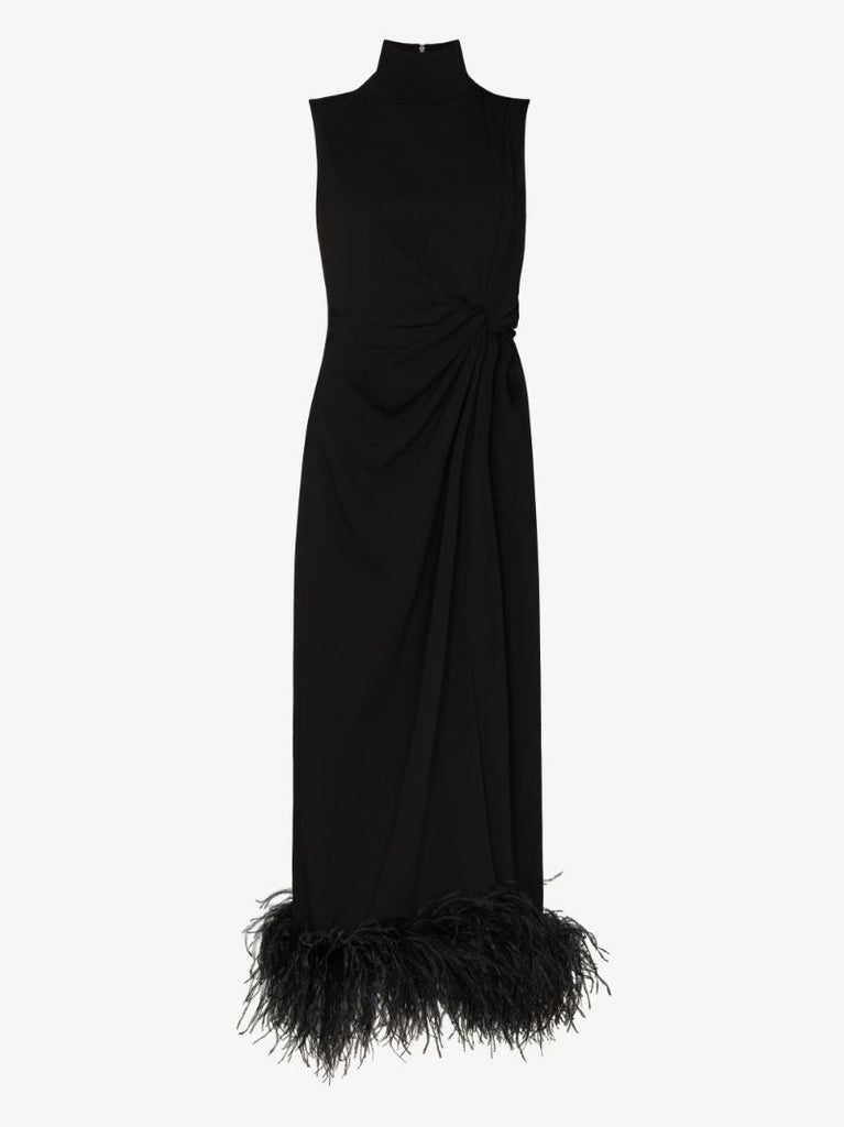 Maika Feather Trim Dress