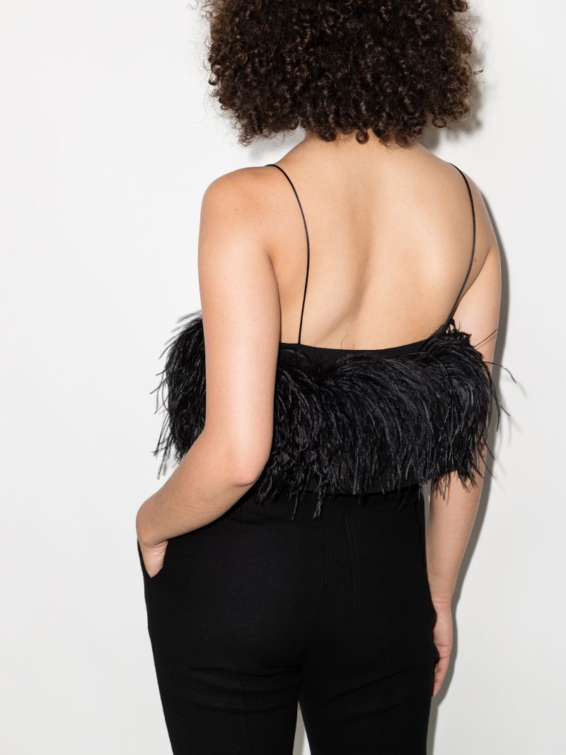 Poppy Feather Trim Camisole