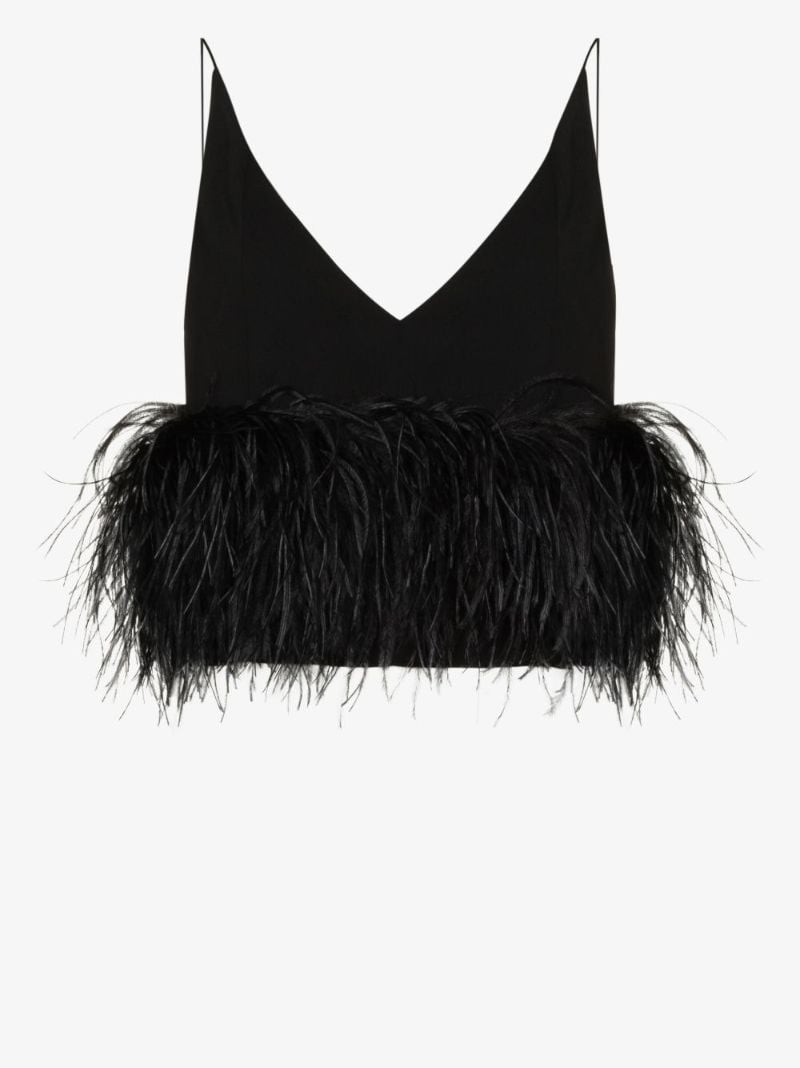 Poppy Feather Trim Camisole