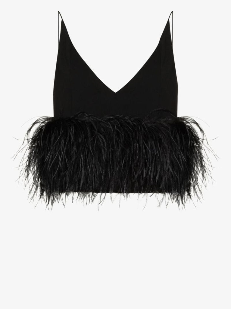 Poppy Feather Trim Camisole