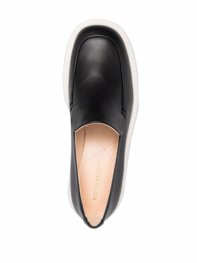 Black Jj Leather Loafers