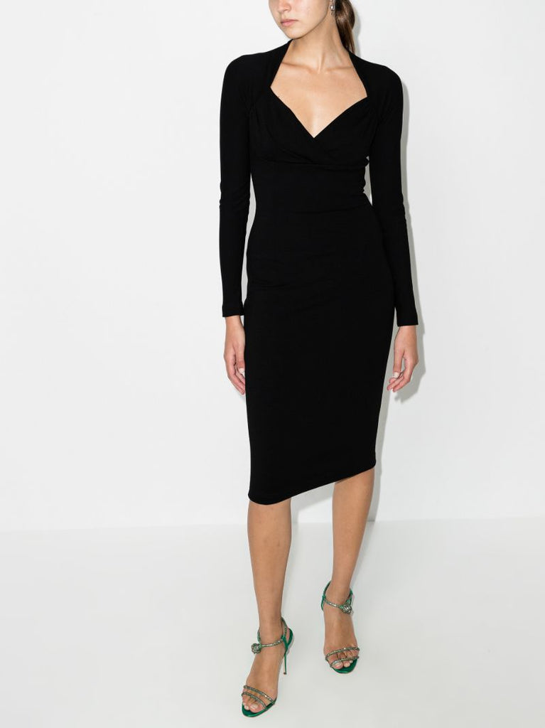 Sweetheart Neck Midi Dress