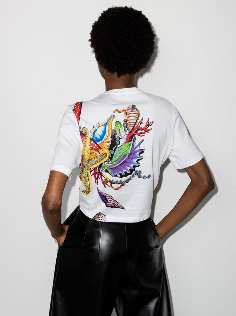 TrÃ_x0083_Â©sor De La Mer-print Crop Top