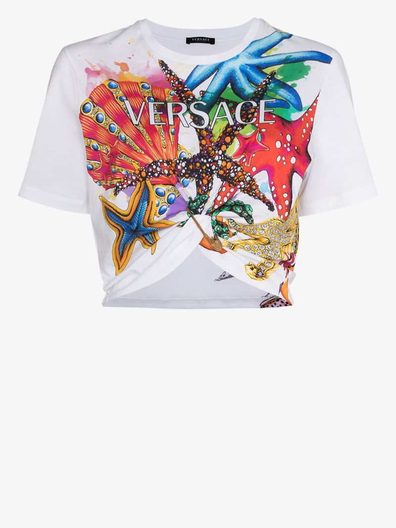 TrÃ_x0083_Â©sor De La Mer-print Crop Top