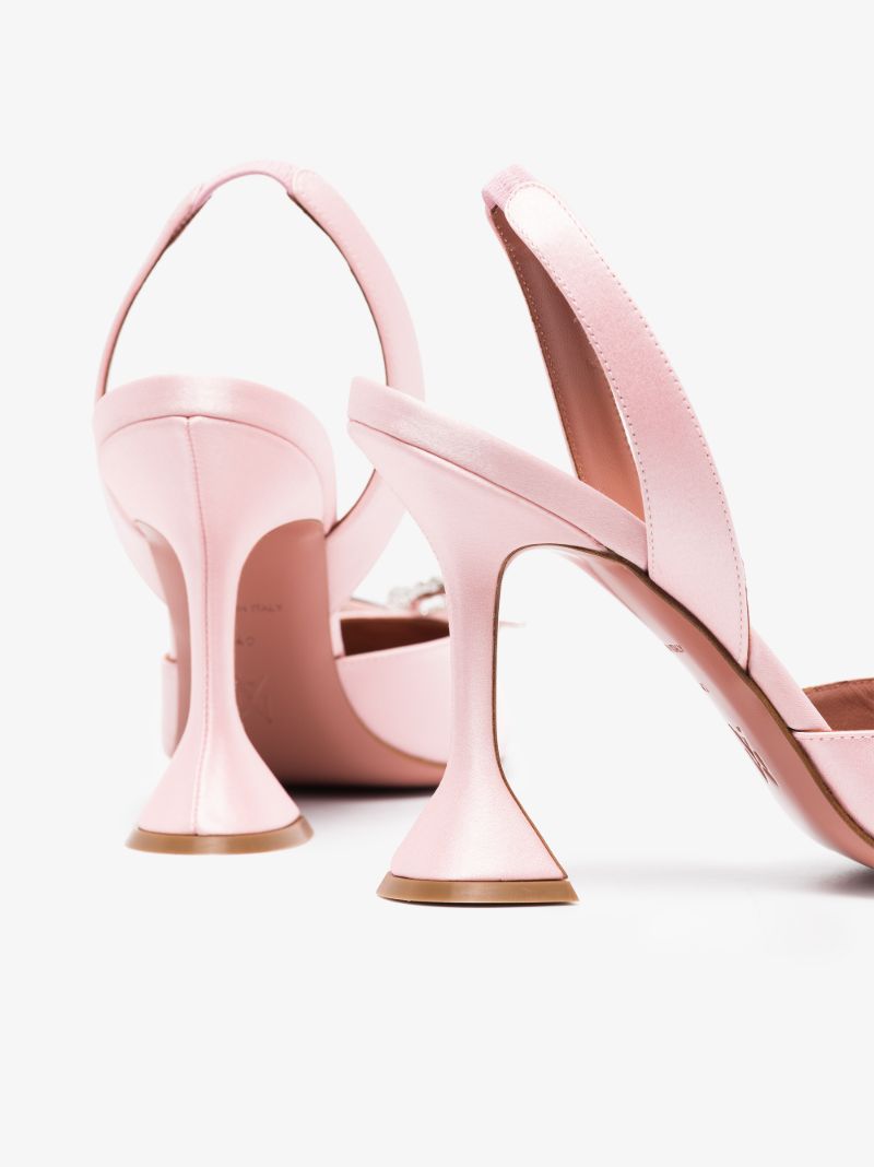 Pink Rose 95 Crystal Satin Pumps