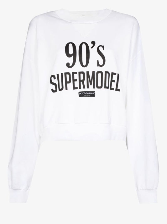 '90s Supermodel Print Sweatshirt