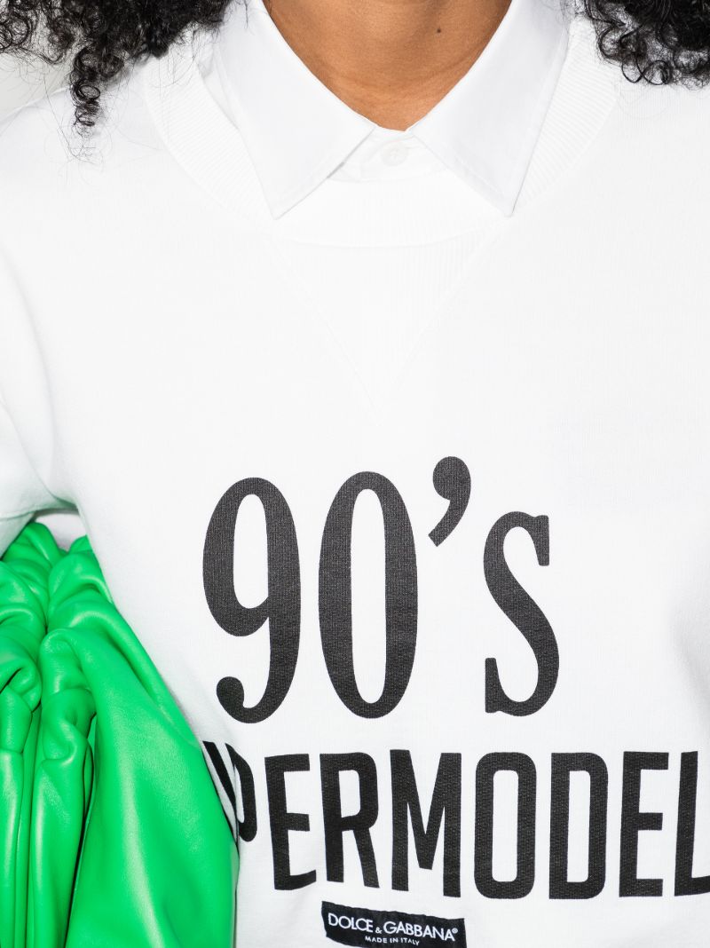 '90s Supermodel Print Sweatshirt