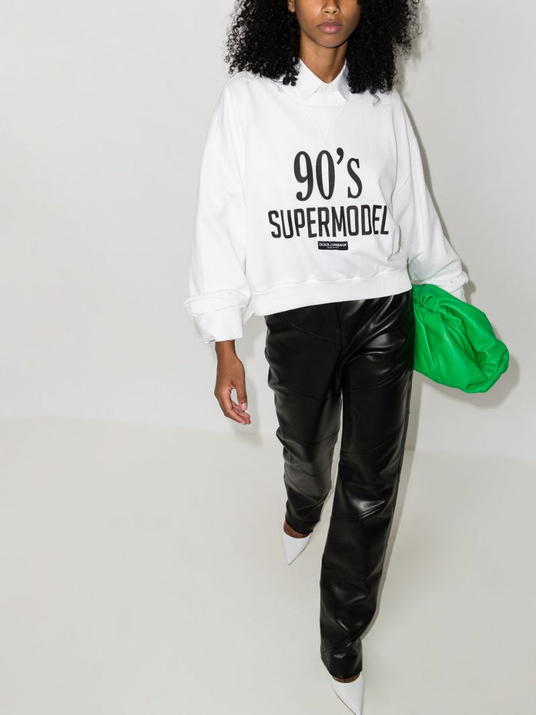 '90s Supermodel Print Sweatshirt