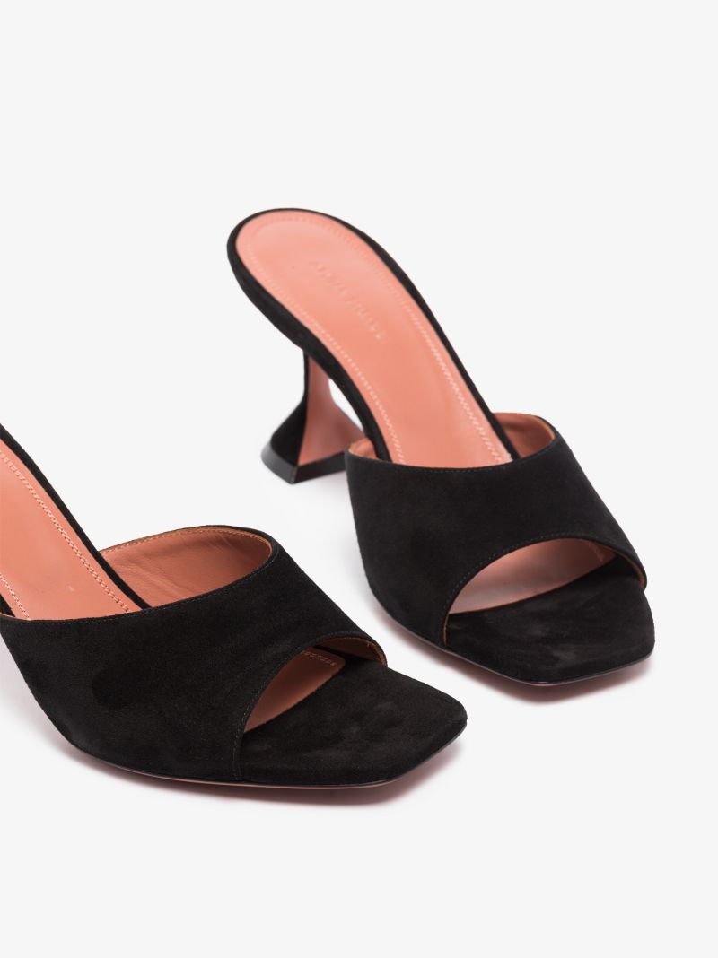 Black Lupita 95 Suede Mules