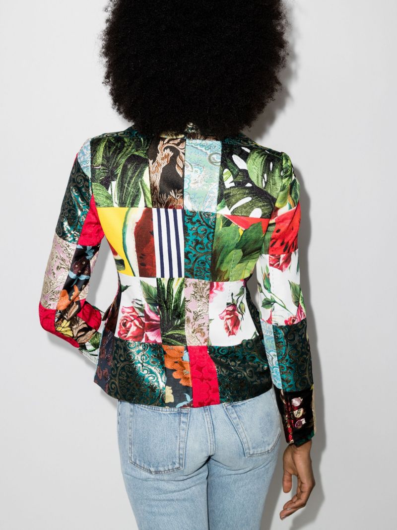 Fitted Patchwork Blazer