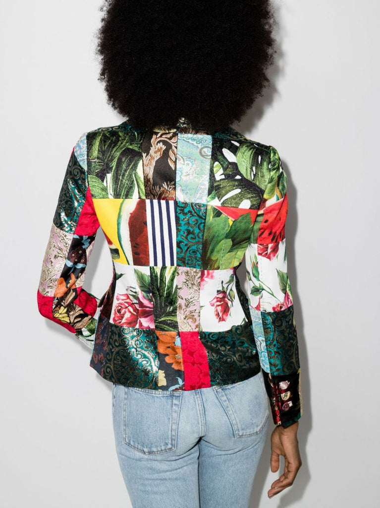 Fitted Patchwork Blazer