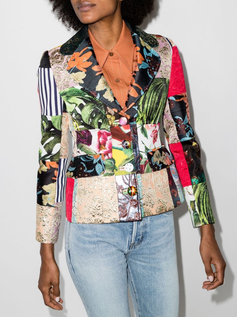 Fitted Patchwork Blazer