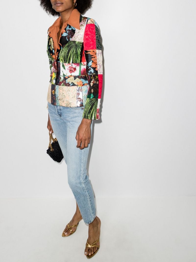 Fitted Patchwork Blazer